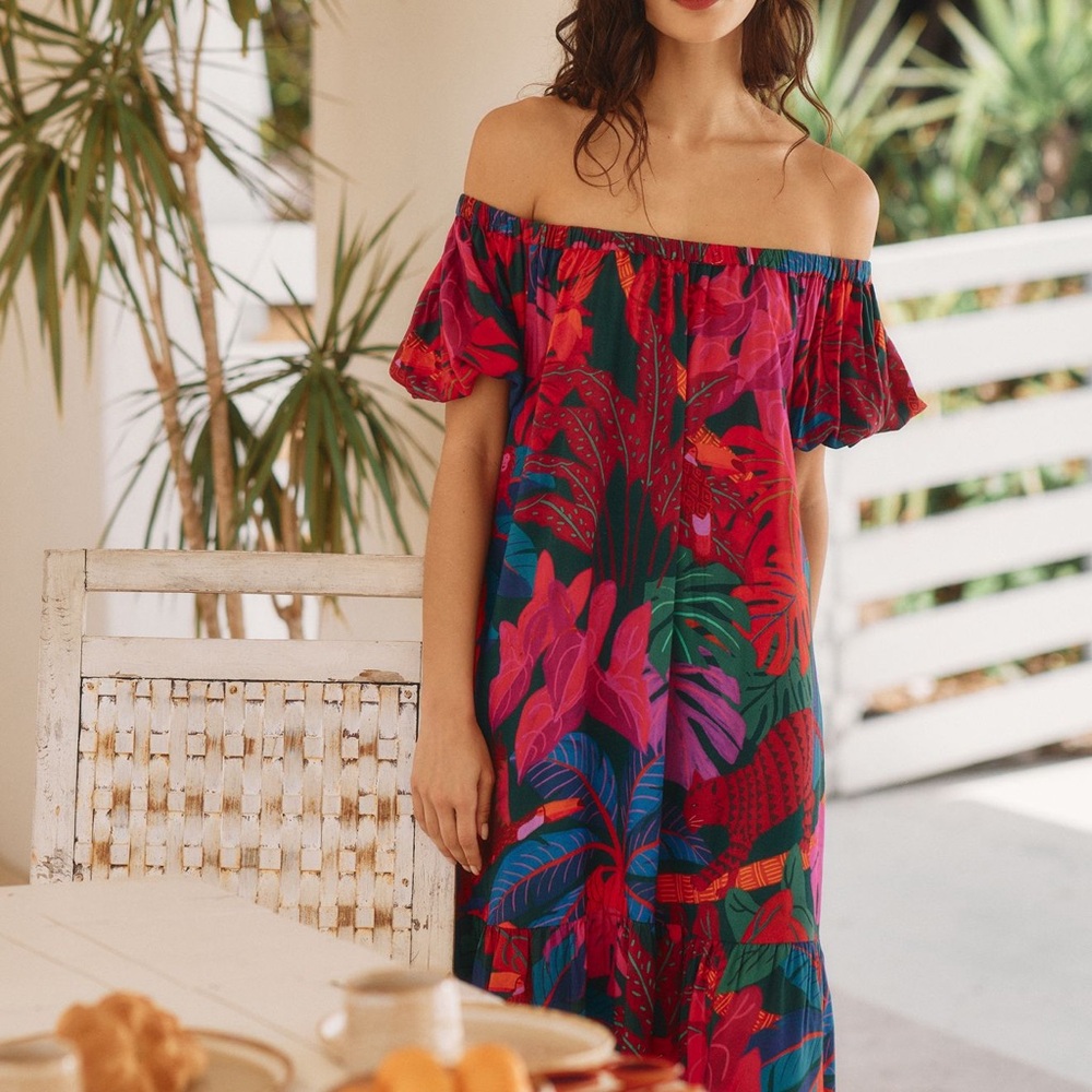 Farm Rio Off-The-Shoulder Dress